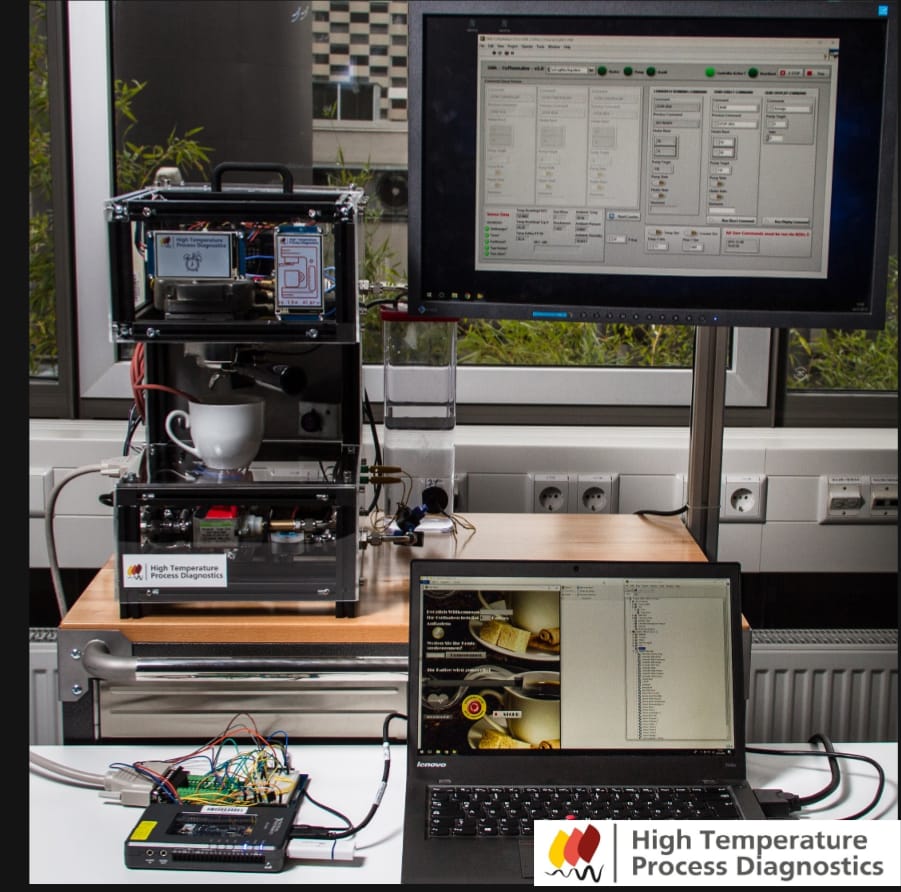 Automated coffee machine with touch-screen control